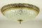 Mid-Century Deckenlampe aus Glas & Messing im Jugendstil von Kaiser Leuchten 5