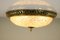 Mid-Century Deckenlampe aus Glas & Messing im Jugendstil von Kaiser Leuchten 2