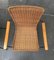 Mid-Century Modern Esszimmerstühle aus Metall & Rattan, 3er Set 13