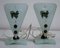 Lámparas de mesita de noche italianas de cristal de Murano, años 50. Juego de 2, Imagen 1