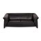 2-Seater Black Leather Sofa from Laauser 7