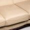 Cremefarbenes 3-Sitzer Sofa aus Leder & Holz von Nieri 3