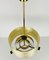 Lámpara de araña Mid-Century de latón de Kaiser, años 60, Imagen 7