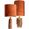 Ceramic Lamps with Custom Lampshades by Bernard Rooke, Set of 2 1