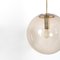 Large Blown Light Smoked Pendant Light from Limburg Glashütte, 1960s 4