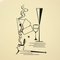 Bar Cabinet in Mahogany Veneer, Glass, Metal & Polyester, 1950s, Image 8