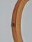 Vintage Danish Modern Oval Mirror In Oak with Leather Strap, 1967, Image 5