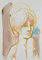 Leone Guida, Ritratto femminile, pastello e acquerello, anni '60, Immagine 1