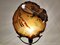 Vintage Agate Slice Tischlampe aus Messing, 1970er 6