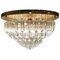 Vintage Brass and Crystal Chandelier from Novaresi, 1980s 1