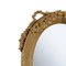 Espejo estilo Regency neoclásico de madera dorada tallada a mano, años 70, Imagen 3