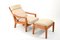 Highback Lounge Chair & Ottoman by Jens-Juul Christensen for JK Denmark, 1970s, Set of 2 4