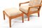 Highback Lounge Chair & Ottoman by Jens-Juul Christensen for JK Denmark, 1970s, Set of 2 6