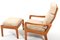 Highback Lounge Chair & Ottoman by Jens-Juul Christensen for JK Denmark, 1970s, Set of 2, Image 5