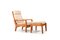 Highback Lounge Chair & Ottoman by Jens-Juul Christensen for JK Denmark, 1970s, Set of 2 1