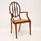 Antique Satinwood & Cane Armchairs, Set of 2, Image 6