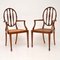 Antique Satinwood & Cane Armchairs, Set of 2, Image 1