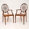 Fauteuils Antiques en Bois de Satin et Jonc, Set de 2 1