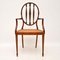 Antique Satinwood & Cane Armchairs, Set of 2 7
