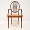 Antique Satinwood & Cane Armchairs, Set of 2, Image 7