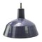 Mid-Century Industrial Light Blue Enamel Factory Pendant Lamp, Image 1