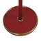 Italian Red Leather & Brass Swing Arm Floor Lamp, 1950s 6