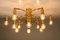 Mid-Century Sculptural Brass Flush Mount or Ceiling Lamp, Image 2