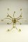 Mid-Century Sculptural Brass Flush Mount or Ceiling Lamp, Image 9