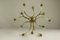 Mid-Century Sculptural Brass Flush Mount or Ceiling Lamp, Image 6