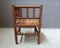 Spanish Rustic Stool with Backrest, 1960s 10