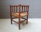 Spanish Rustic Stool with Backrest, 1960s 9