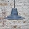 Mid-Century Industrial Blue Enamel Factory Pendant Lamp 4