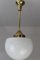 Mid-Century Bauhaus Style Opal Glass Chandelier, 1950s 3