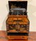 Antique Chinese Inlaid Wood Jewelry Box with Decorations in Relief, 1800s 2