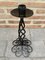 Mid-Century Hand-Crafted Black Wrought Iron Candleholder, 1970s 3