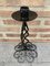 Mid-Century Hand-Crafted Black Wrought Iron Candleholder, 1970s 2