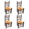 Antique Rustic Dining Chairs, Set of 4, Image 1