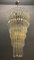 Lámpara de araña grande con prismas de cristal de Murano, años 70, Imagen 2