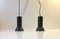 Minimalist Danish Black Ceiling Lamps from Lyfa, 1980s, Set of 2 2