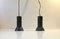 Minimalist Danish Black Ceiling Lamps from Lyfa, 1980s, Set of 2, Image 2