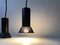 Lámparas de techo danesas minimalistas en negro de Lyfa, años 80. Juego de 2, Imagen 1