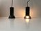 Minimalist Danish Black Ceiling Lamps from Lyfa, 1980s, Set of 2 5