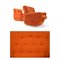 Vintage Brick Color Armchairs 5