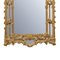 Chippendale Handcrafted Rectangular Gold Foil Wood Mirror, Spain, 1970s 4