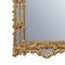 Chippendale Handcrafted Rectangular Gold Foil Wood Mirror, Spain, 1970s 5