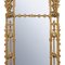 Chippendale Handcrafted Rectangular Gold Foil Wood Mirror, Spain, 1970s 3