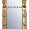 Chippendale Handcrafted Rectangular Gold Foil Wood Mirror, Spain, 1970s, Image 3