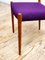 Danish Purple Teak 79 Dining Chairs by Niels Otto Møller for J.L. Møllers, 1950s, Set of 4 12