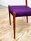 Danish Purple Teak 79 Dining Chairs by Niels Otto Møller for J.L. Møllers, 1950s, Set of 4 11