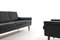 Mid-Century Danish Black Leather Sofa and Lounge Chair, 1950s, Set of 2, Image 13